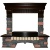 Каминокомплект InterFlame Экстер Rock Beige/Black (темный дуб)+Panoramic 25 в Калининграде